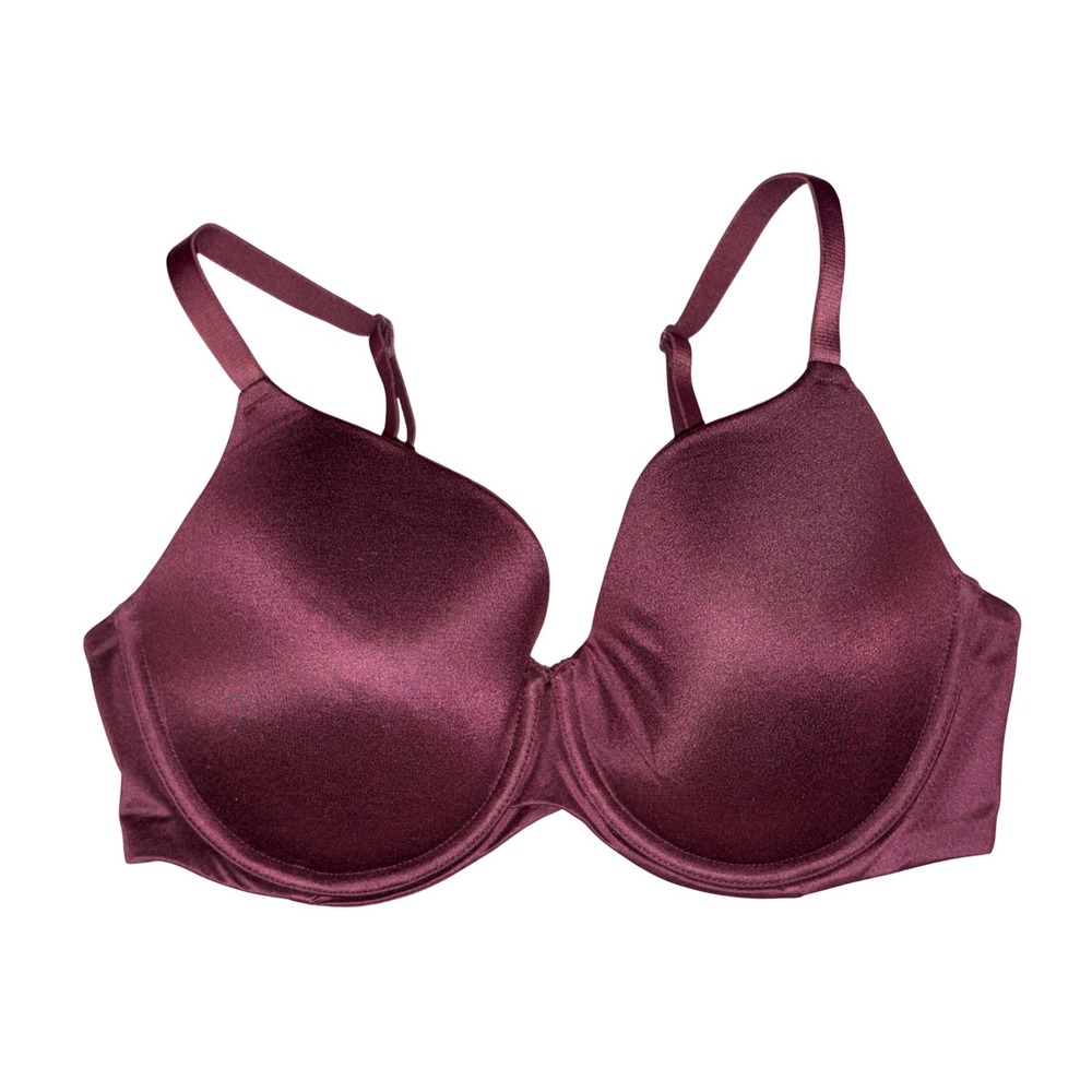 Auden Women's Burgundy The Icon Underwire Padded T Shirt Bra, 34DD